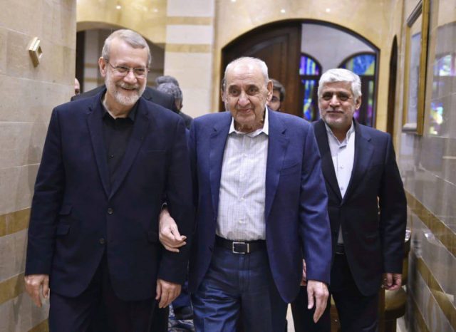 Speaker Berri and Larijani in Beirut's Ain Al-Tineh (November 15, 2024).